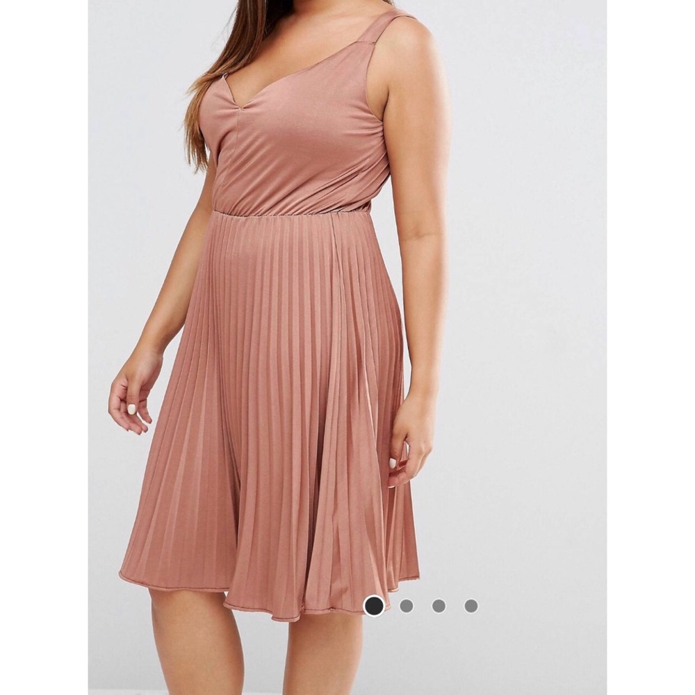 ASOS Curve Midi Dress in Dusty Rose